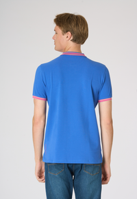 Polo shirt a maniche corte con logo colorato e dettagli a contrasto