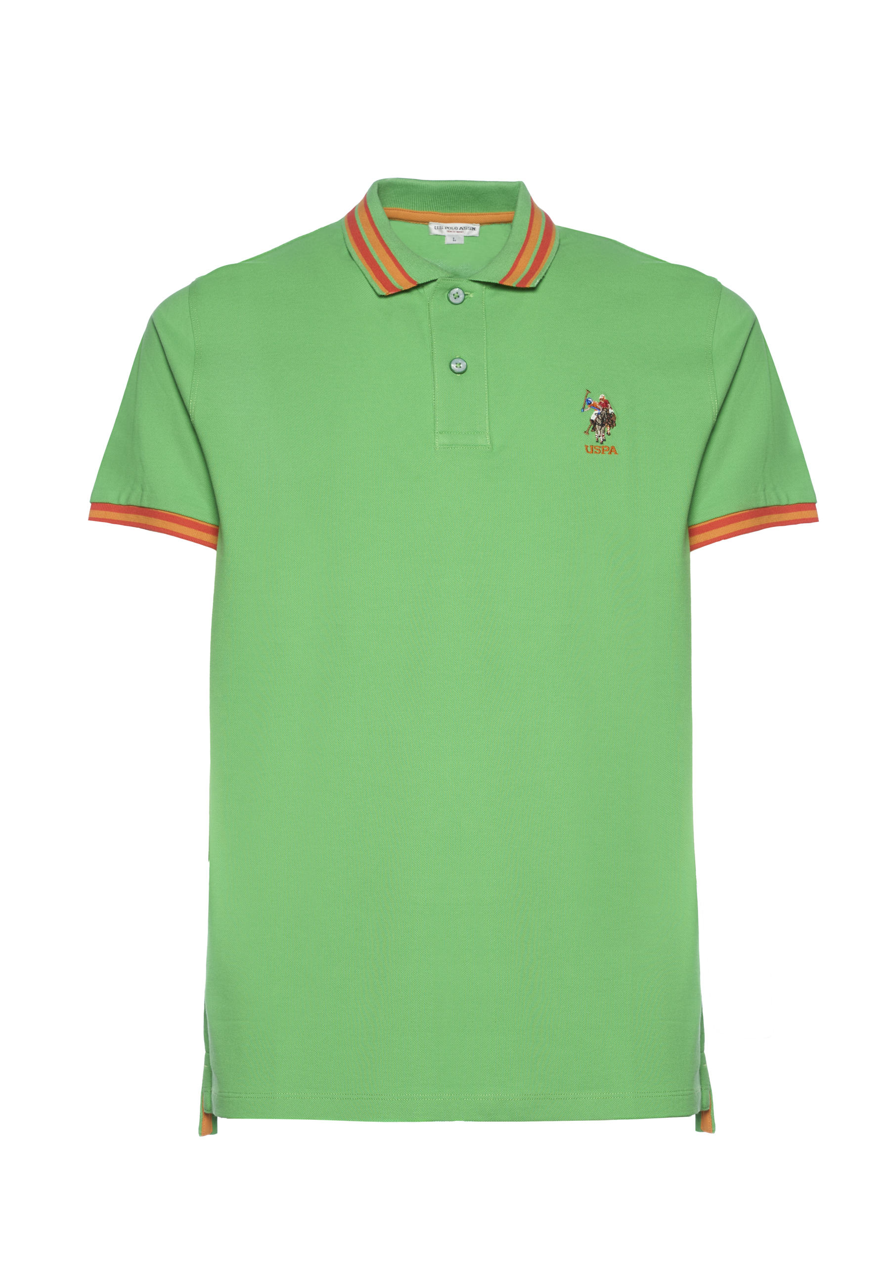 Polo shirt a maniche corte con logo colorato e dettagli a contrasto
