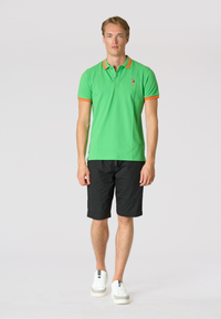 Polo shirt a maniche corte con logo colorato e dettagli a contrasto