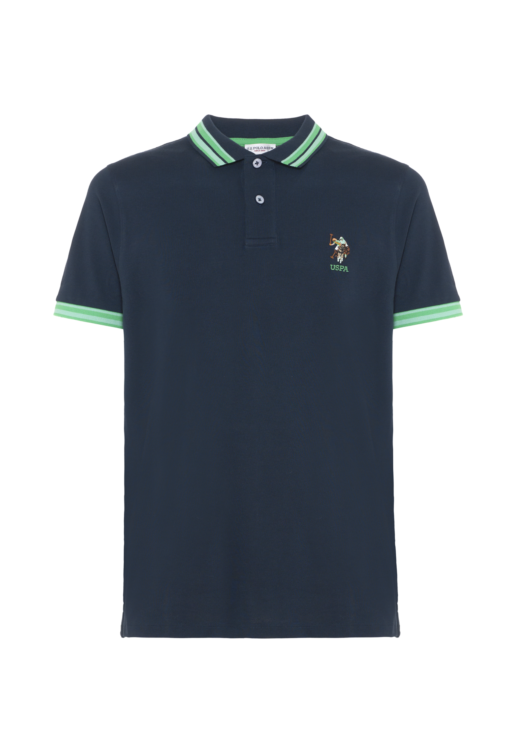 Polo shirt a maniche corte con logo colorato e dettagli a contrasto