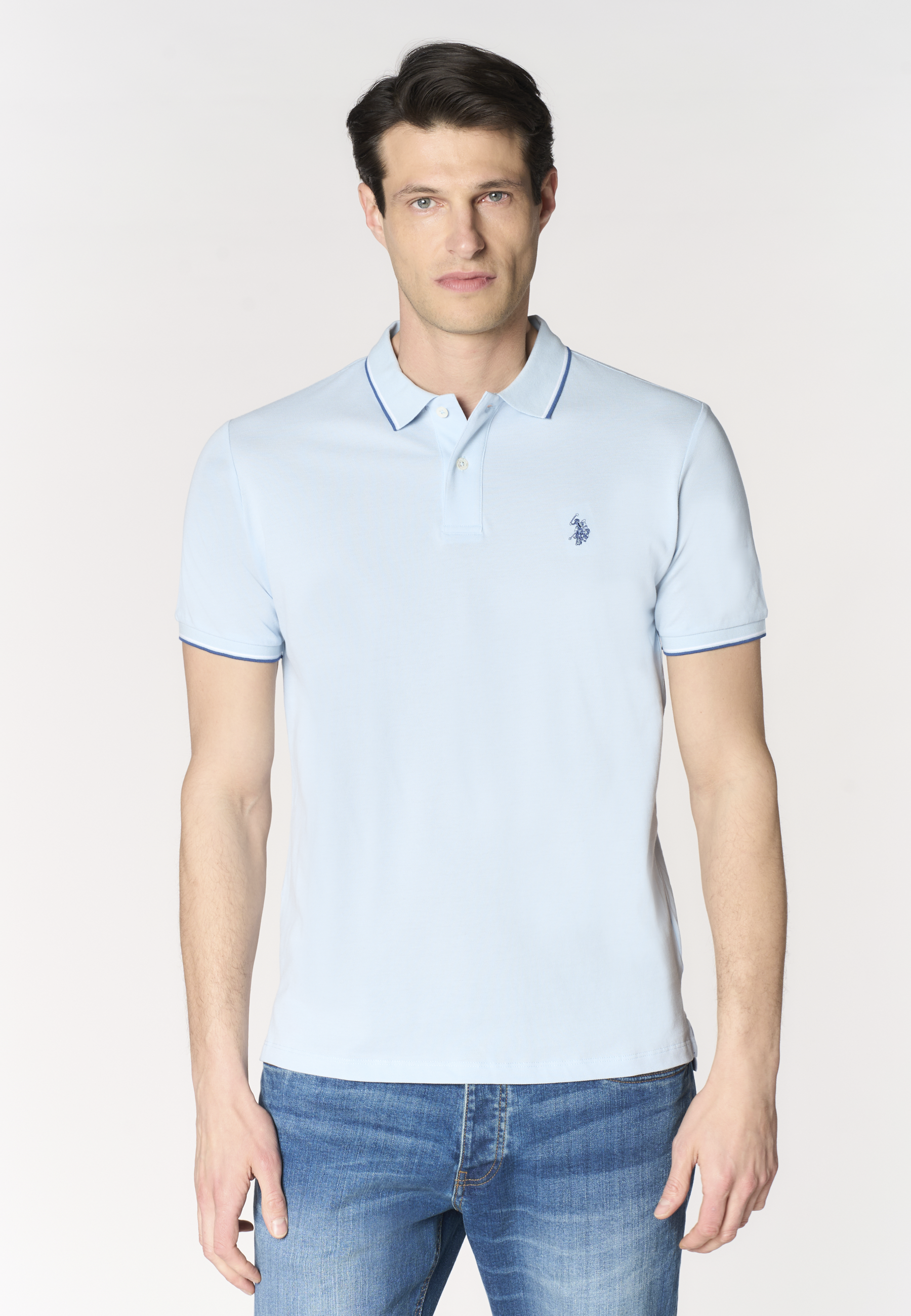 Polo shirt a maniche corte in cotone light piquet