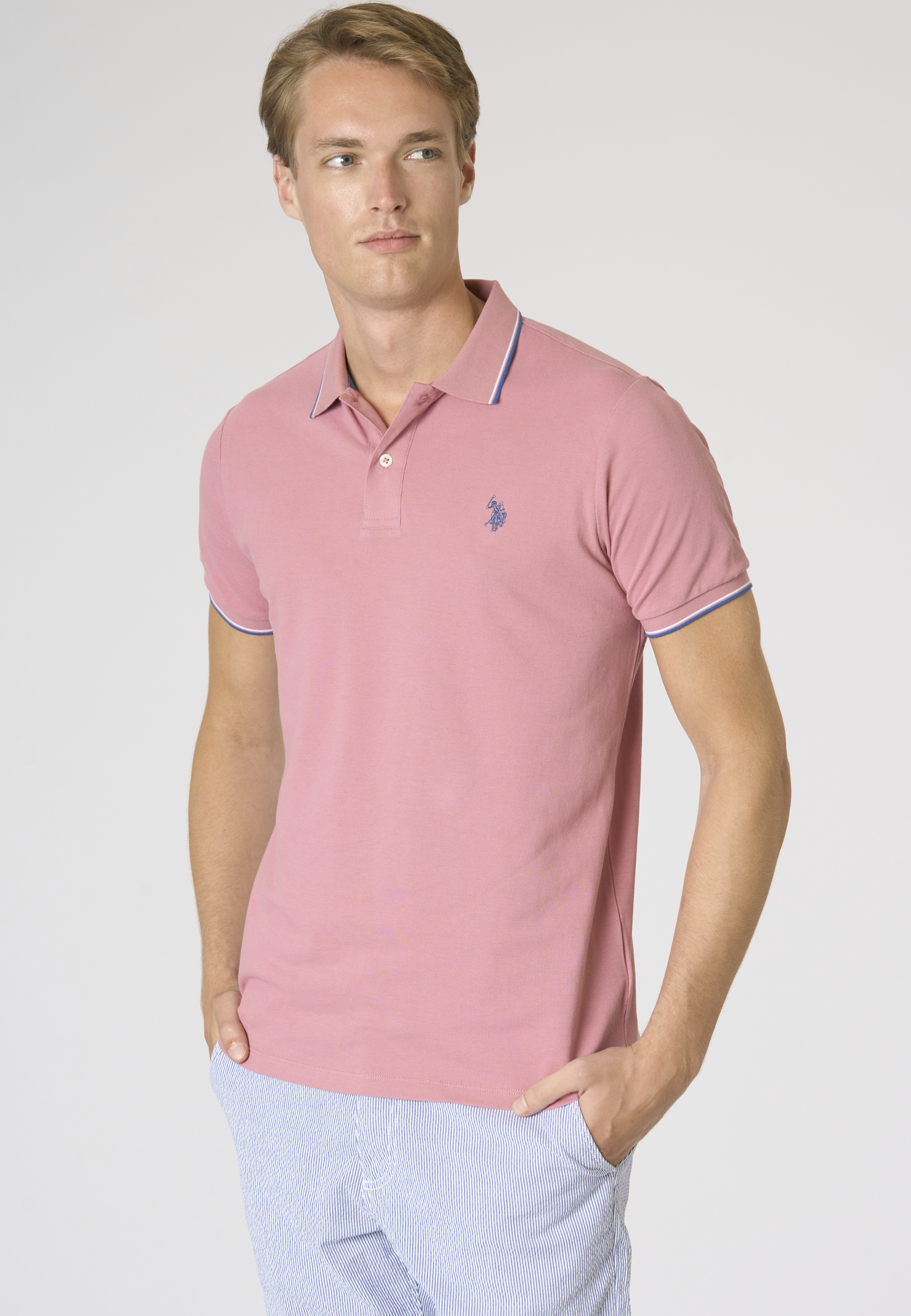 Polo shirt a maniche corte in cotone light piquet