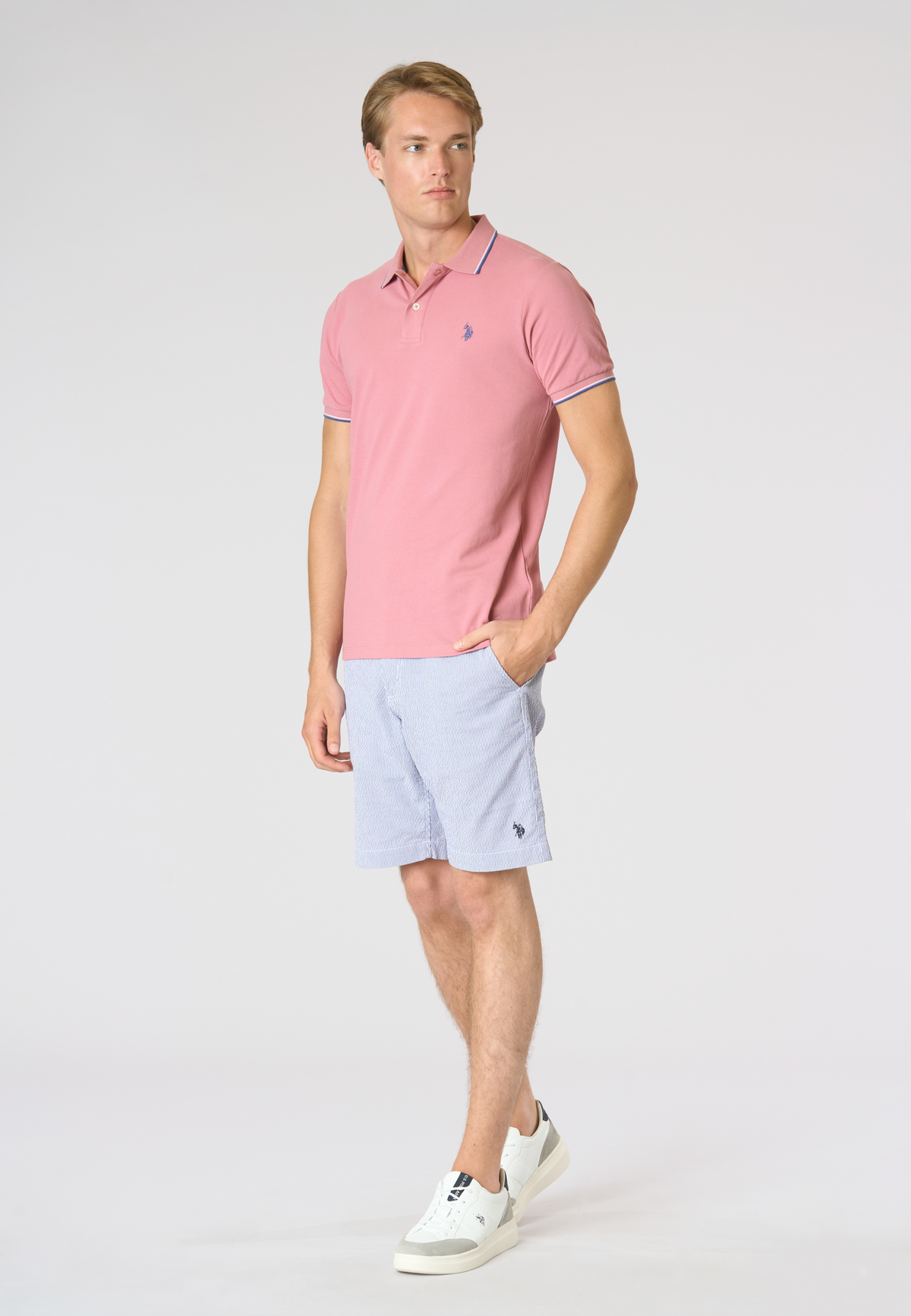 Polo shirt a maniche corte in cotone light piquet