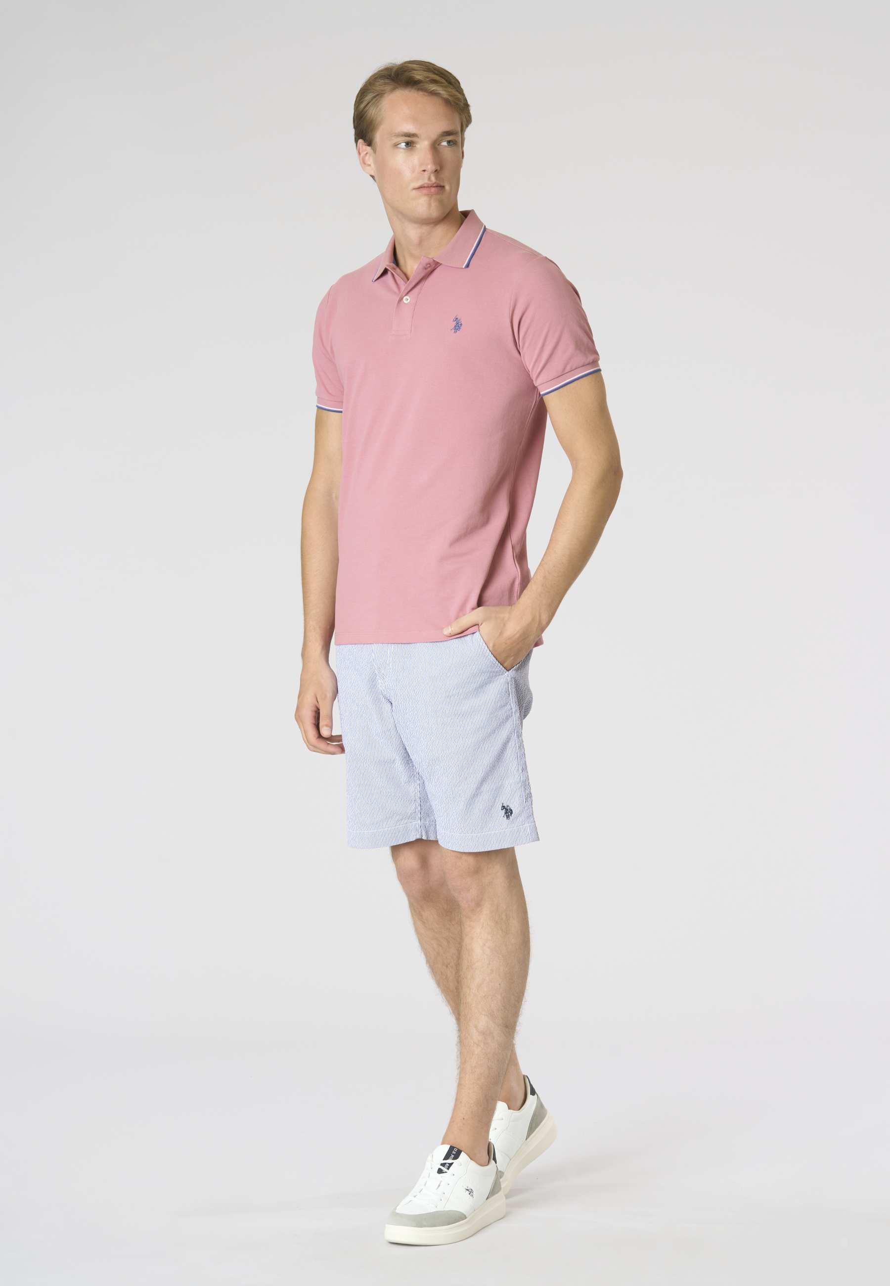 Polo shirt a maniche corte in cotone light piquet