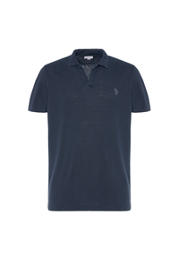 Polo shirt da uomo in misto canapa e cotone organico