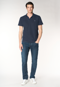 Polo shirt da uomo in misto canapa e cotone organico