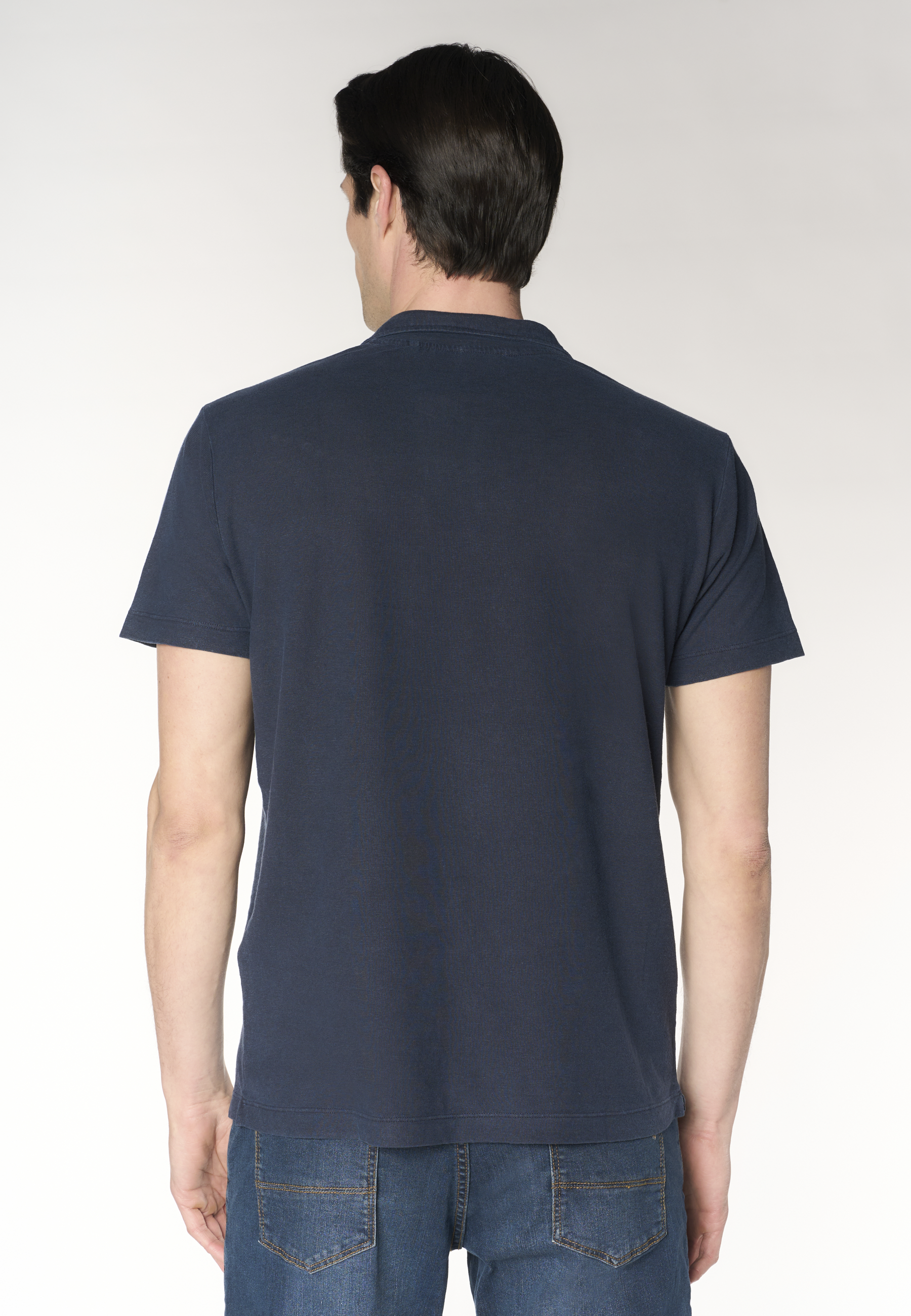 Polo shirt da uomo in misto canapa e cotone organico