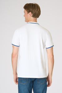 Polo shirt a maniche corte con banda a contrasto e numero