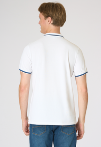 Polo shirt a maniche corte con banda a contrasto e numero