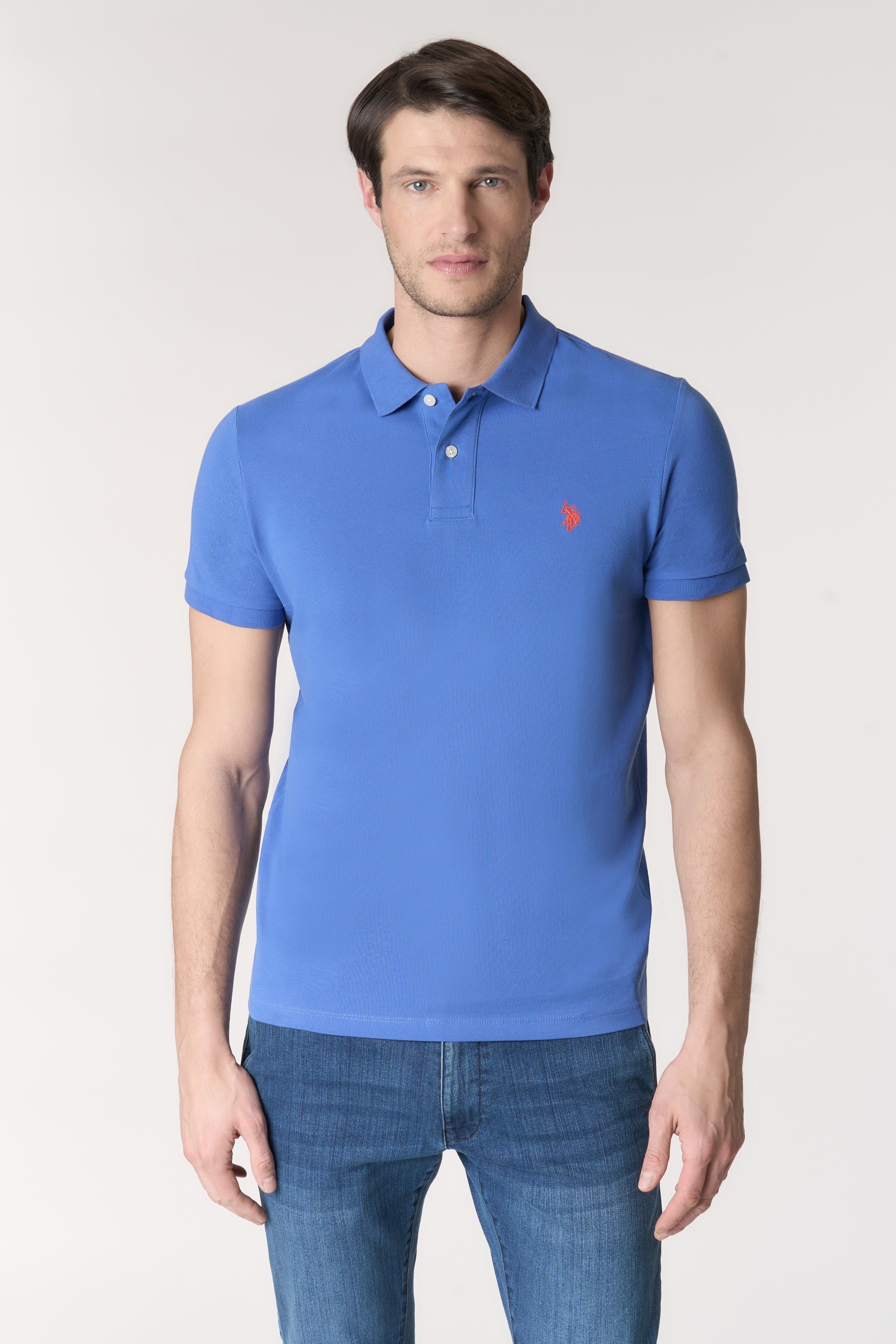 Polo shirt a maniche corte in cotone piquet