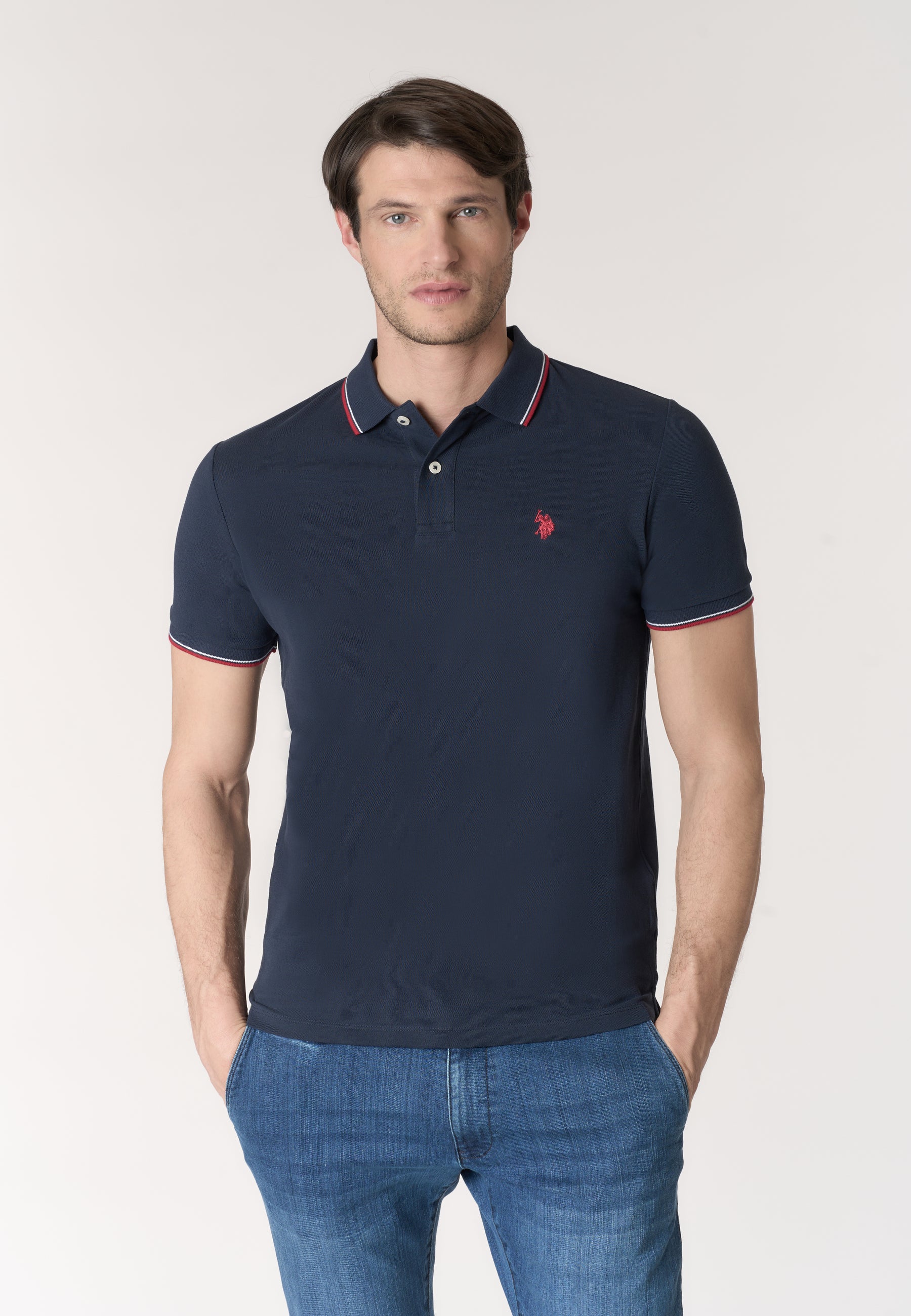 Polo shirt a maniche corte in cotone light piquet