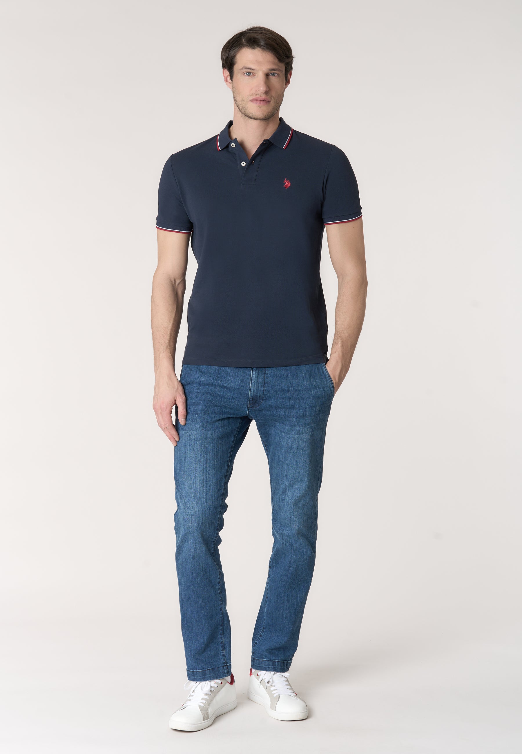 Polo shirt a maniche corte in cotone light piquet