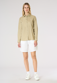 Camicia da donna in cotone popeline con logo
