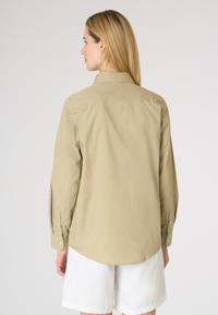 Camicia da donna in cotone popeline con logo