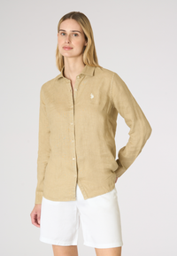 Camicia da donna in misto cotone e lino Premium Quality