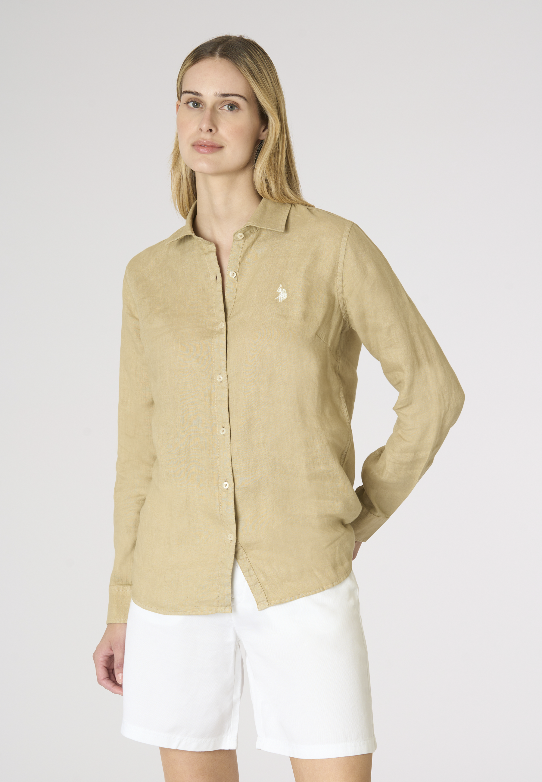 Camicia da donna in misto cotone e lino Premium Quality