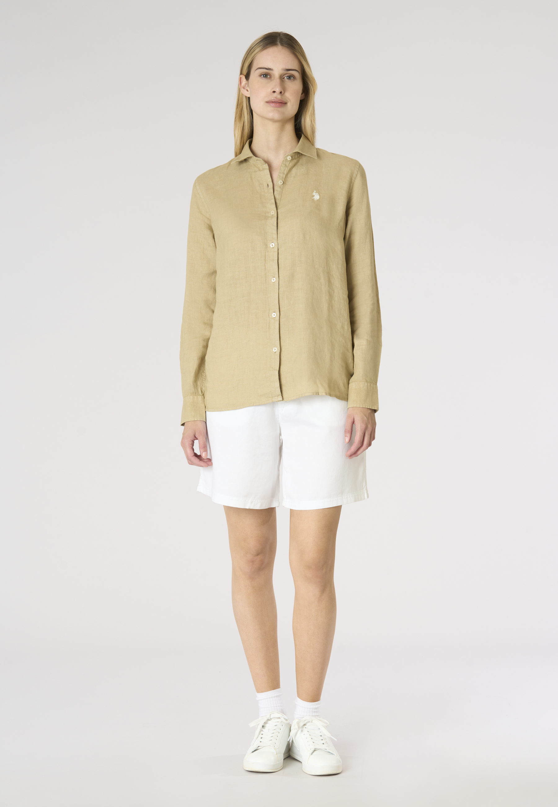 Camicia da donna in misto cotone e lino Premium Quality