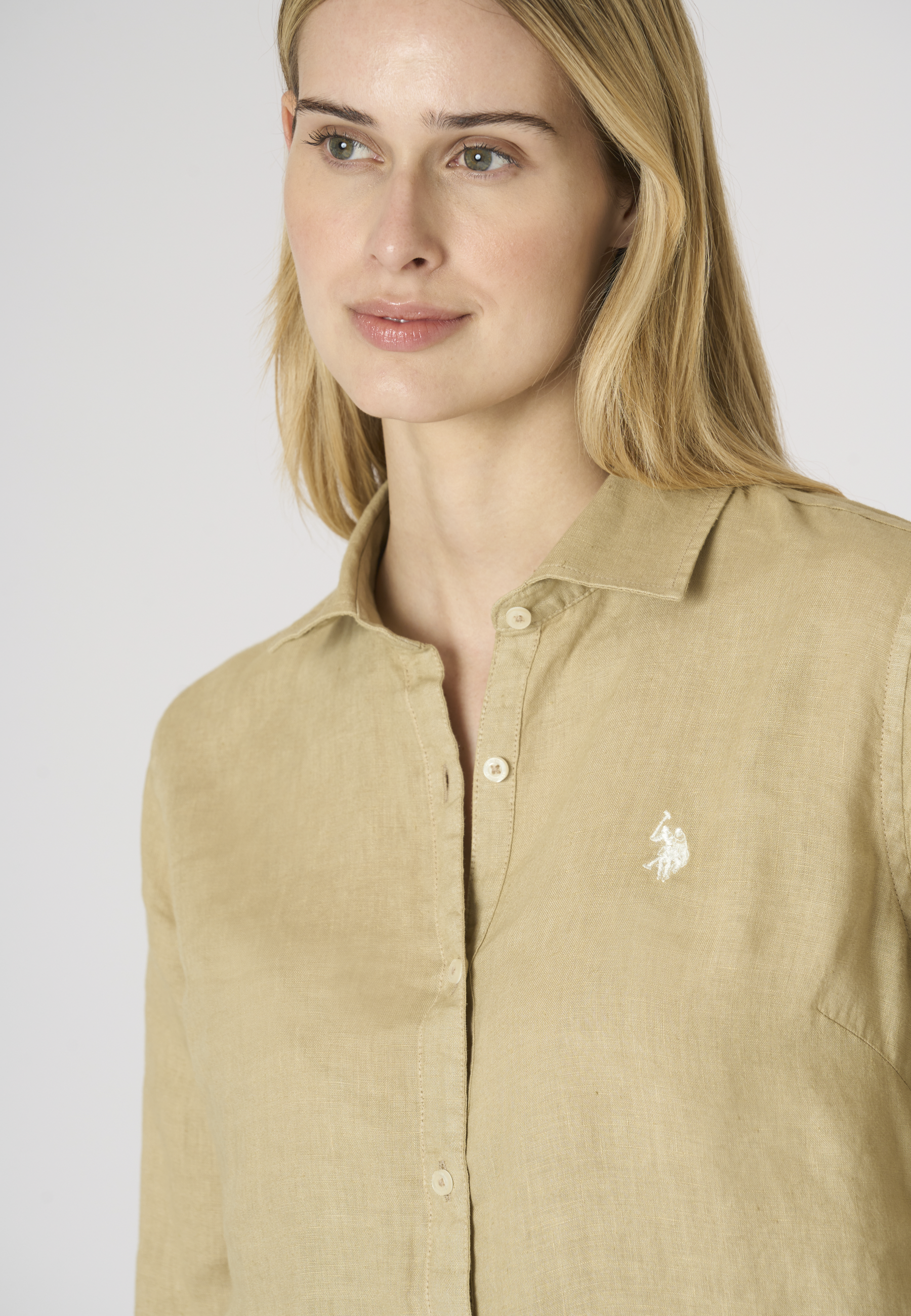 Camicia da donna in misto cotone e lino Premium Quality