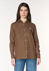 Camicia da donna in misto cotone e lino Premium Quality