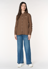 Camicia da donna in misto cotone e lino Premium Quality