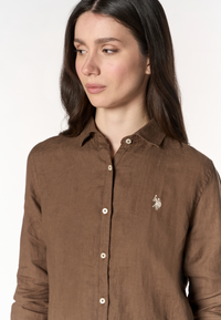 Camicia da donna in misto cotone e lino Premium Quality