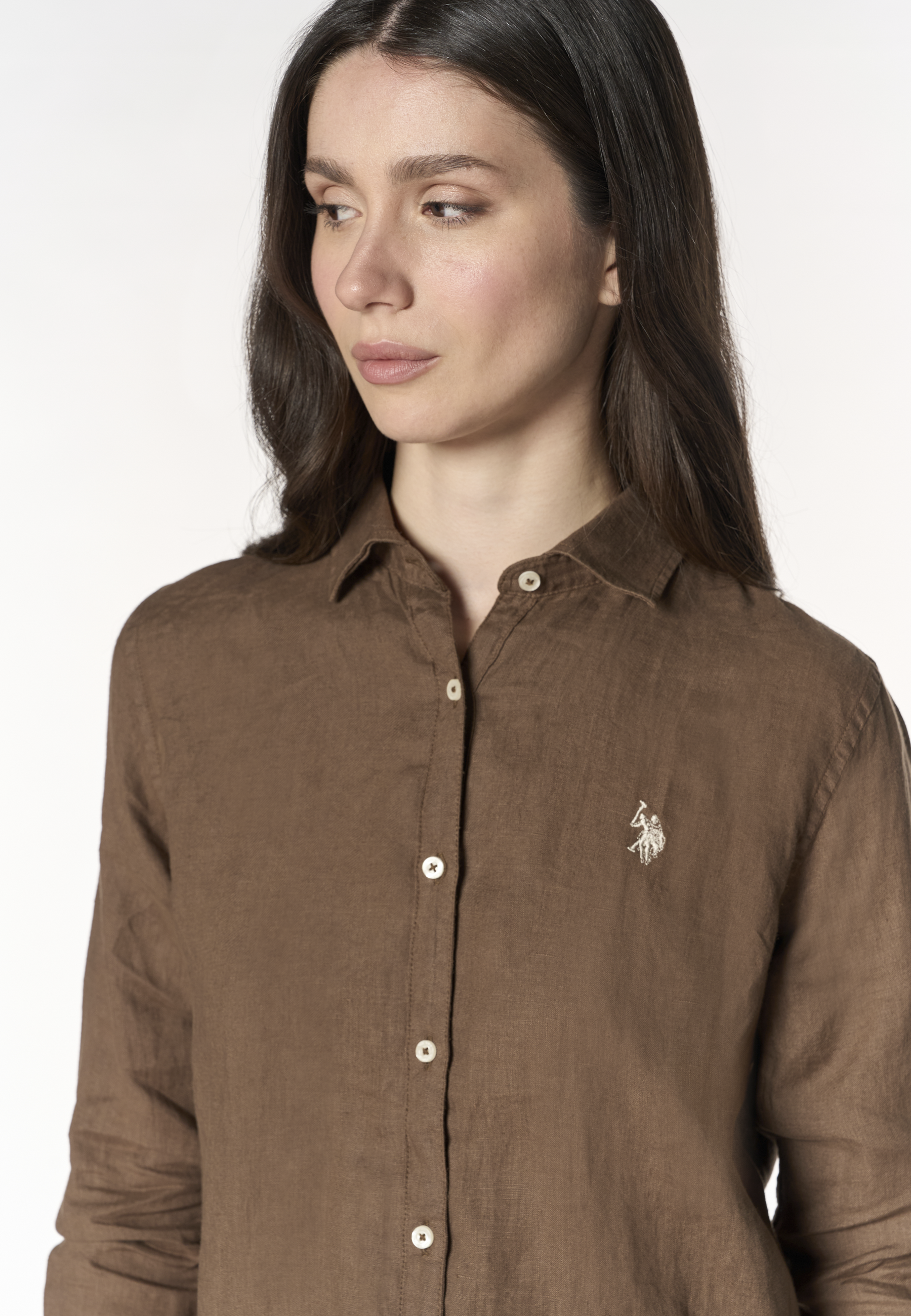 Camicia da donna in misto cotone e lino Premium Quality