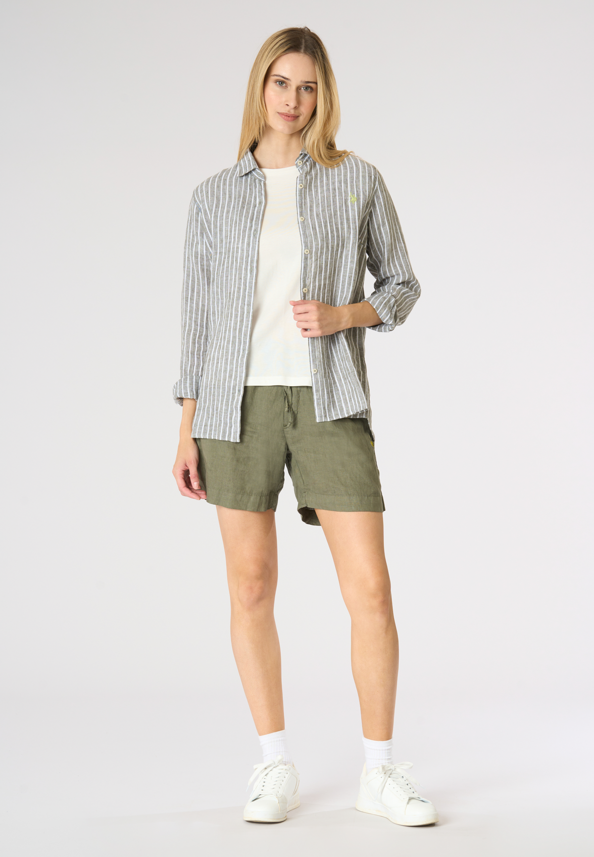 Camicia di lino a righe