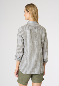 Camicia di lino a righe Premium Quality