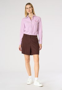 Camicia da donna a righe con colletto classico