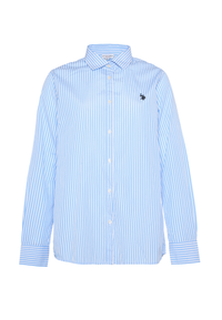 Camicia da donna a righe con colletto classico