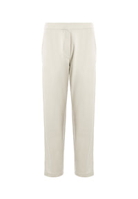 Pantalone da donna in misto cotone e modale con vita elasticizzata