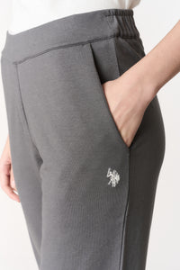 Pantalone da donna in misto cotone e modale con vita elasticizzata