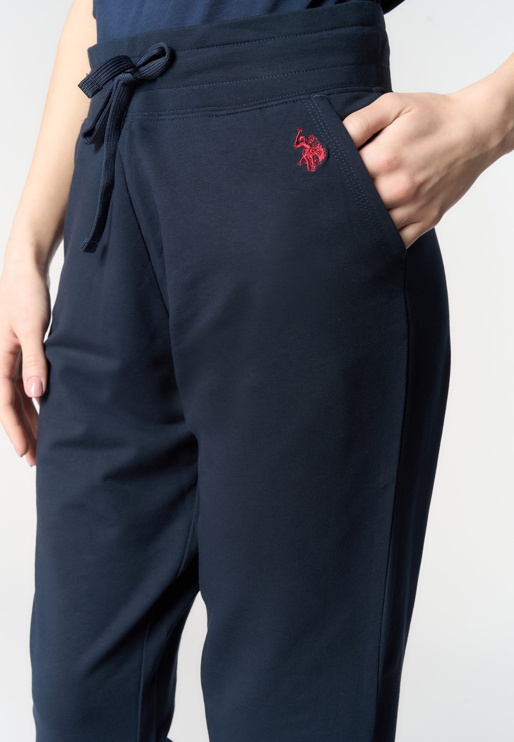 Pantalone sportivo da donna con coulisse regolabile e polsino sul fondo