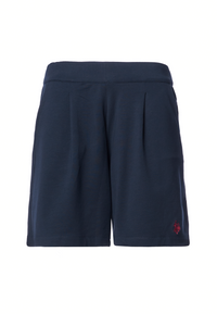 Pantalone corto sportivo da donna con vita elasticizzata e pinces frontali
