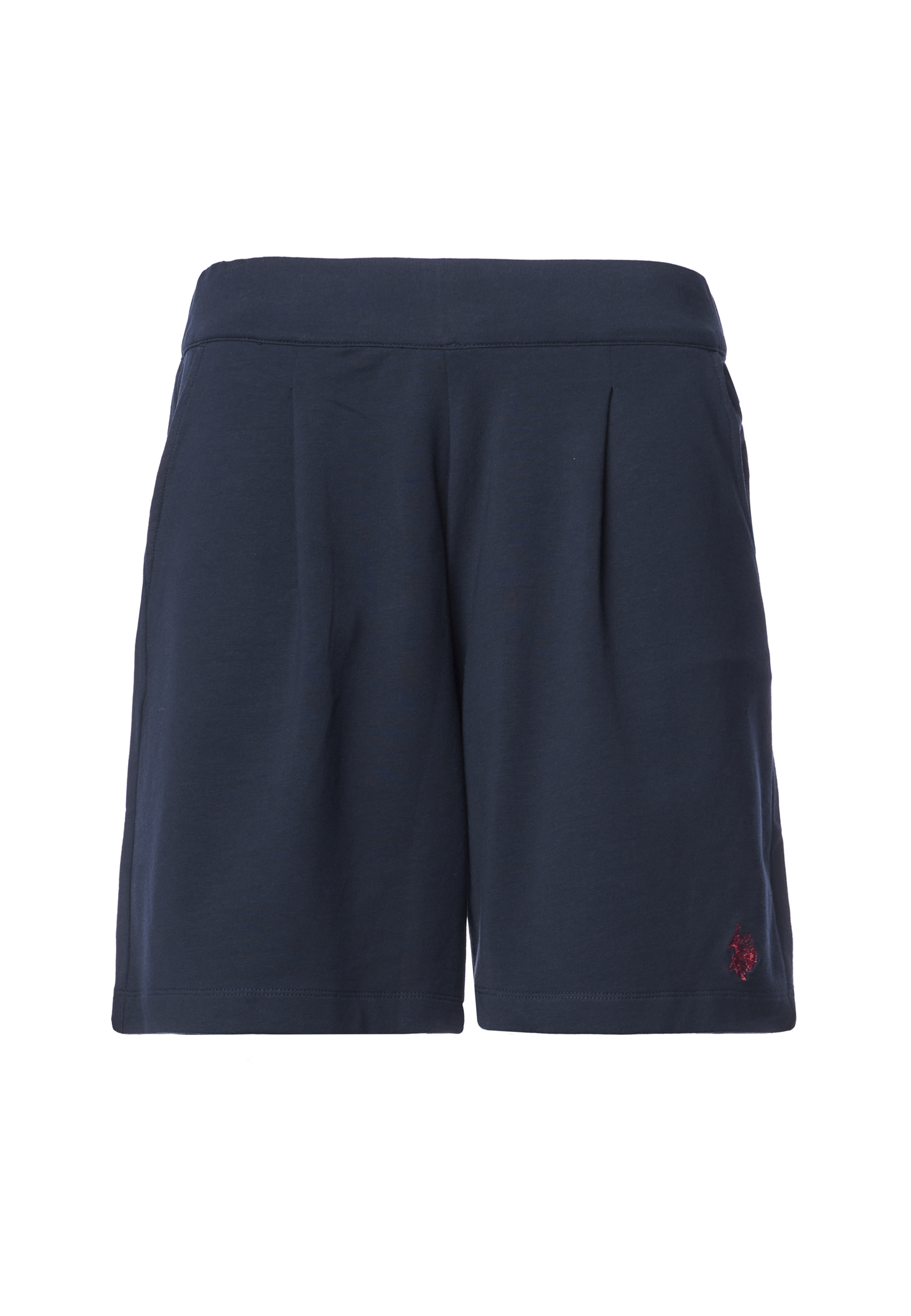 Pantalone corto sportivo da donna con vita elasticizzata e pinces frontali