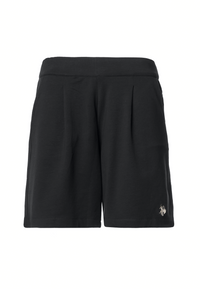 Pantalone corto sportivo da donna con vita elasticizzata e pinces frontali