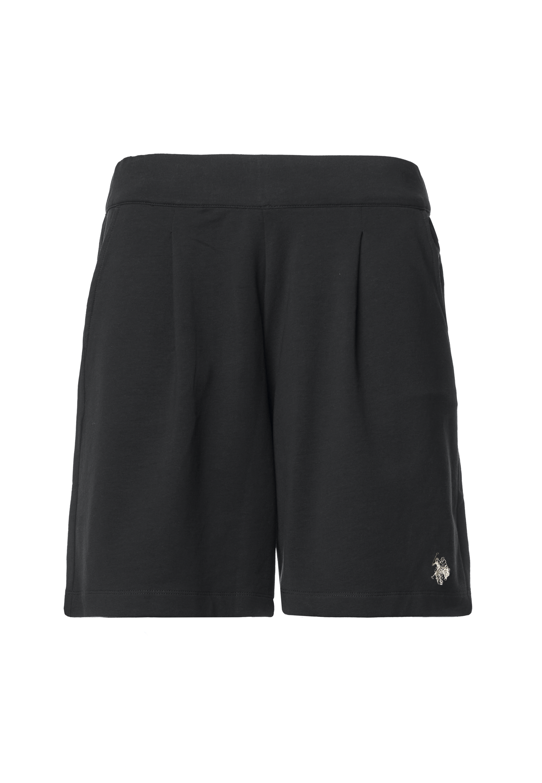Pantalone corto sportivo da donna con vita elasticizzata e pinces frontali