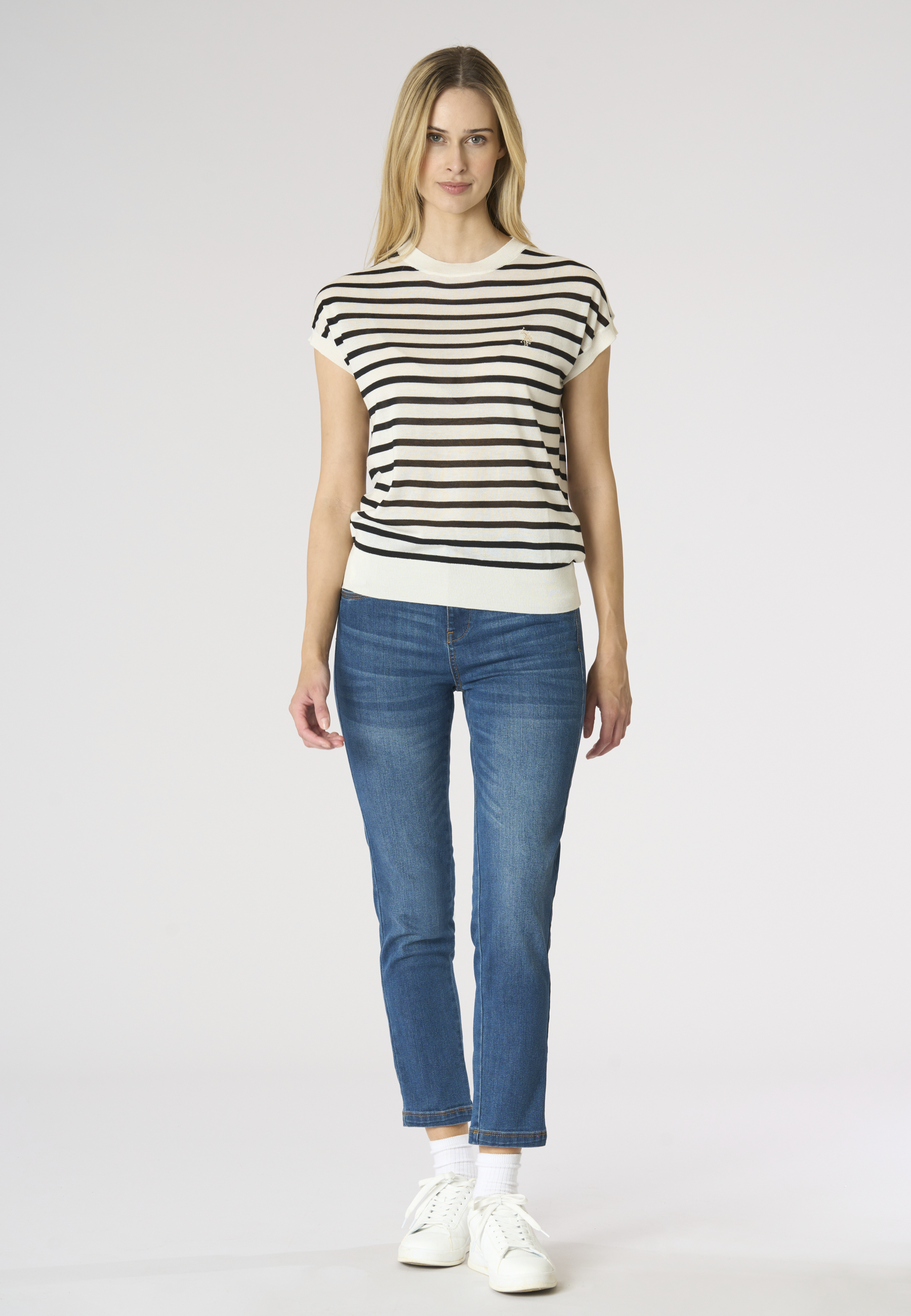 Pantalone denim da donna skinny fit in cotone stretch