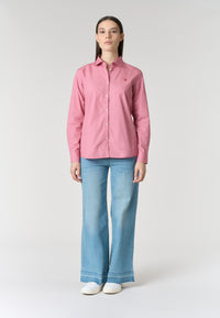 Pantalone denim cinque tasche da donna con gamba ampia