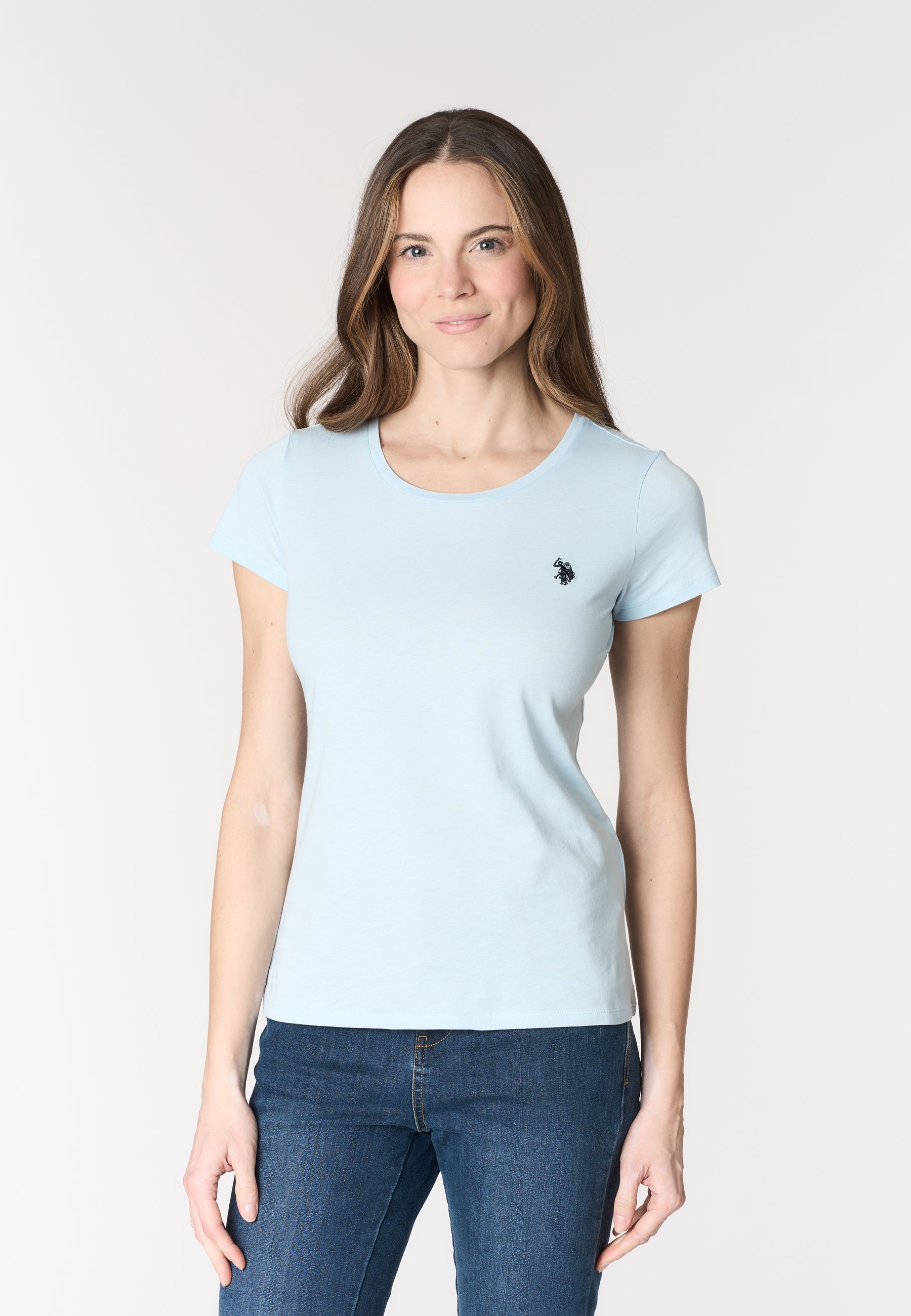 T-shirt donna in cotone light jersey con logo