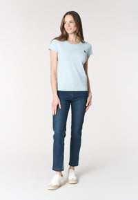 T-shirt donna in cotone light jersey con logo