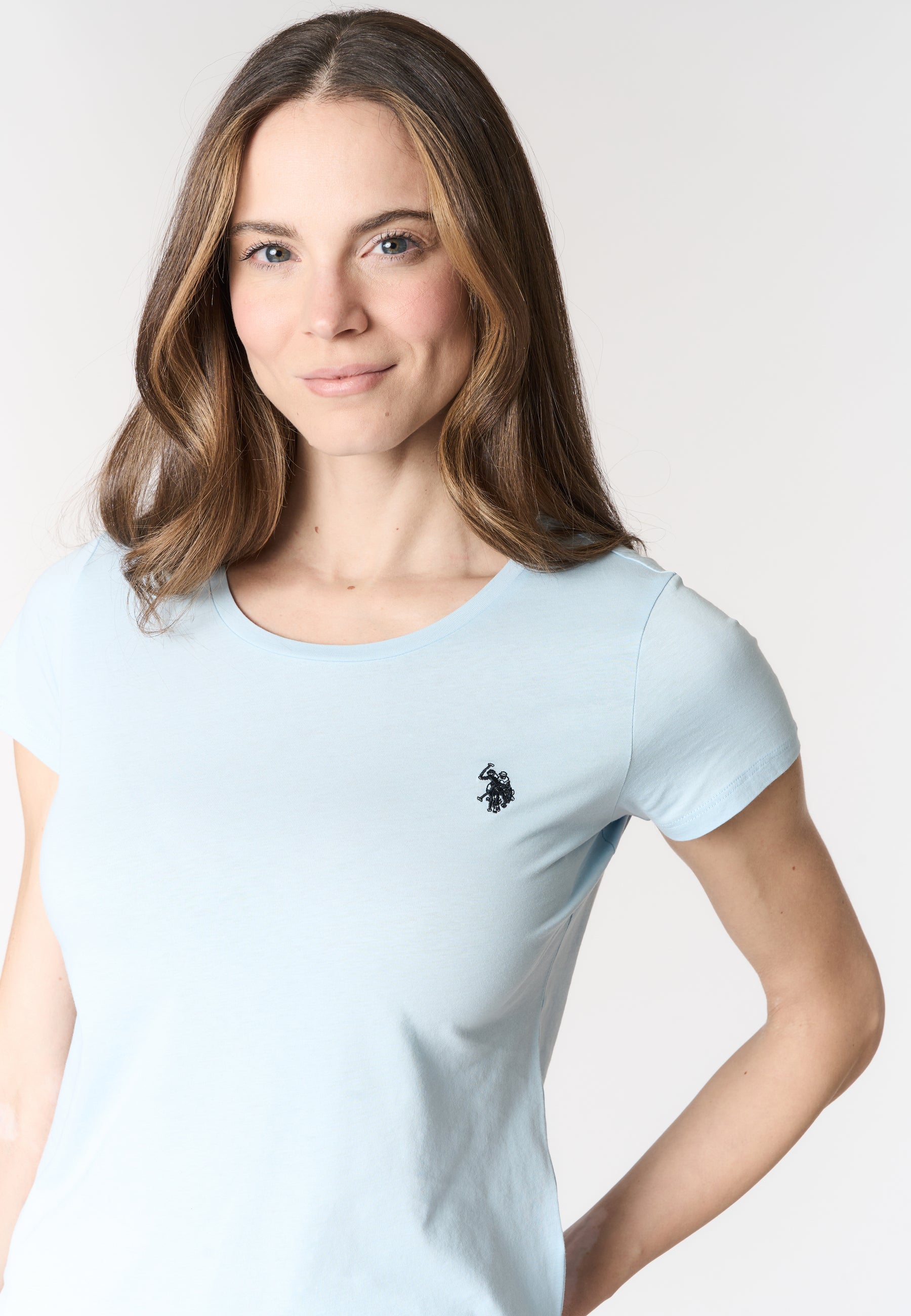 T-shirt donna in cotone light jersey con logo