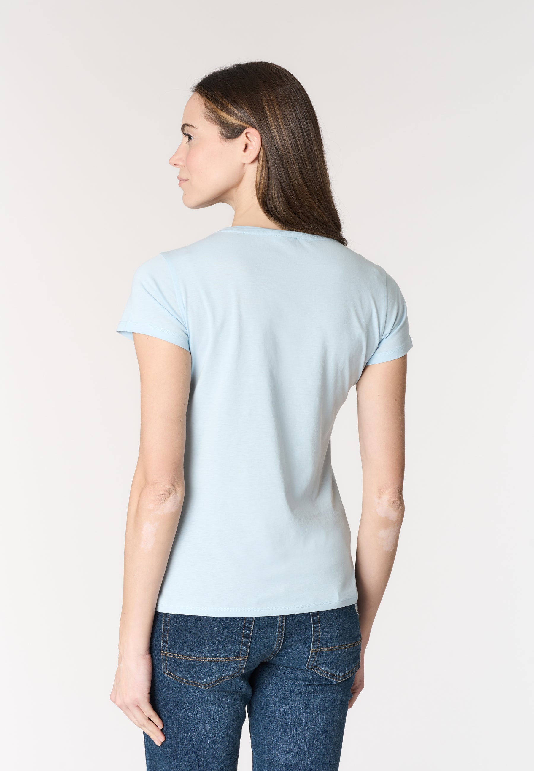 T-shirt donna in cotone light jersey con logo