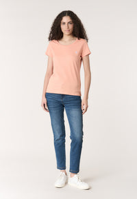 T-shirt donna in cotone light jersey con logo