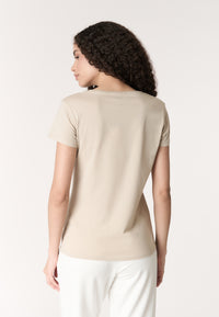 T-shirt donna in cotone light jersey con logo