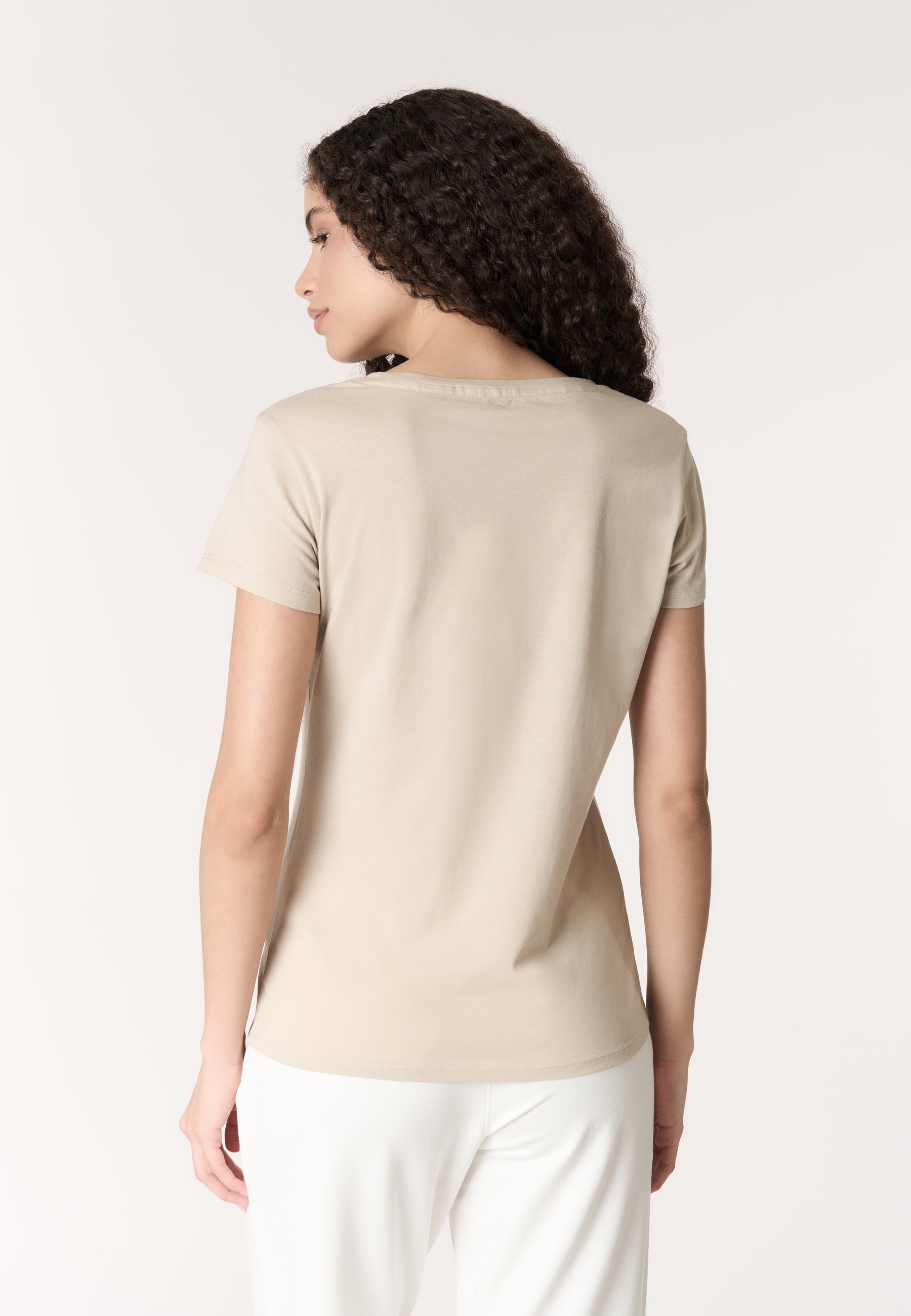 T-shirt donna in cotone light jersey con logo