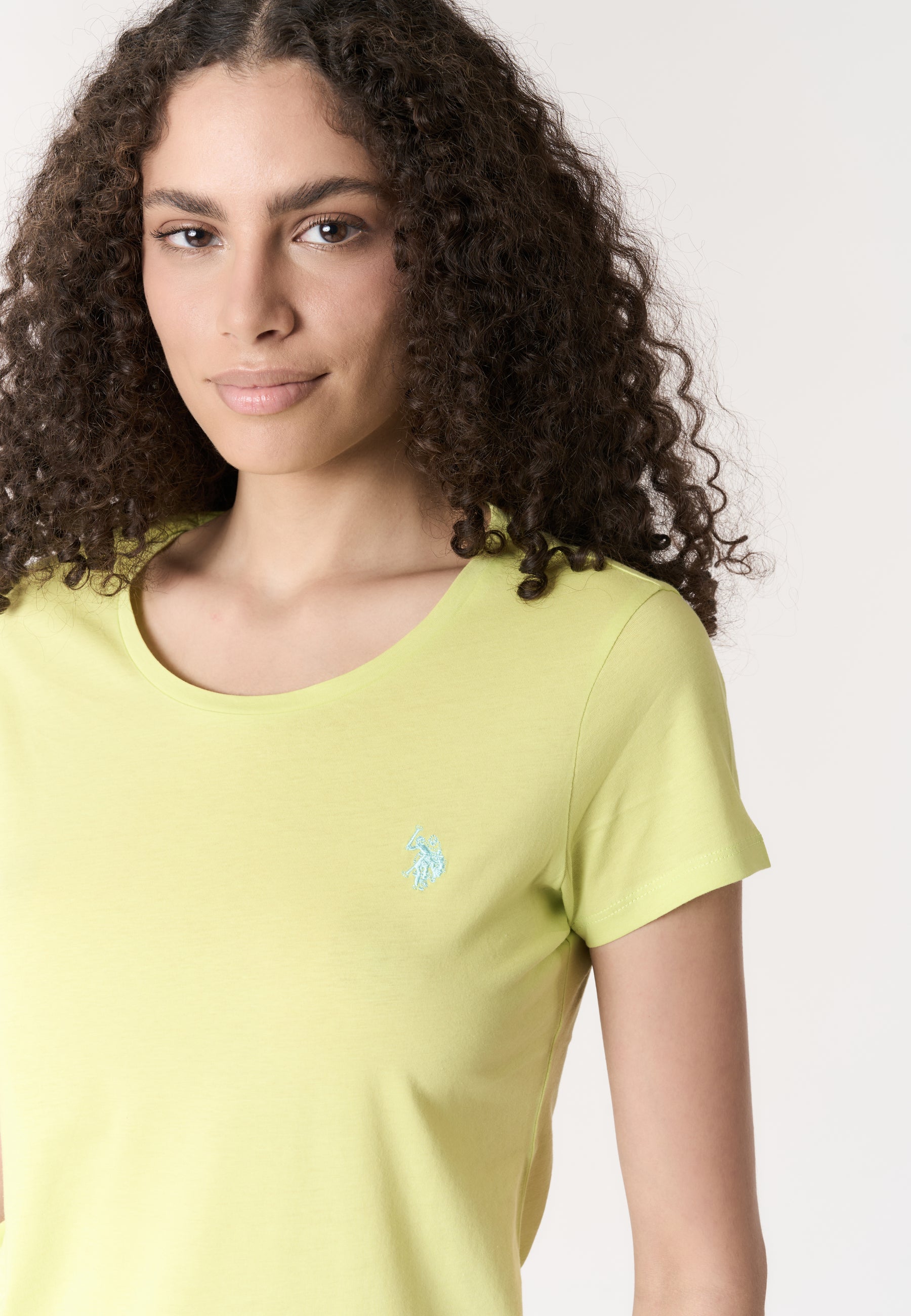 T-shirt donna in cotone light jersey con logo