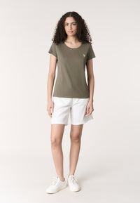 T-shirt donna in cotone light jersey con logo