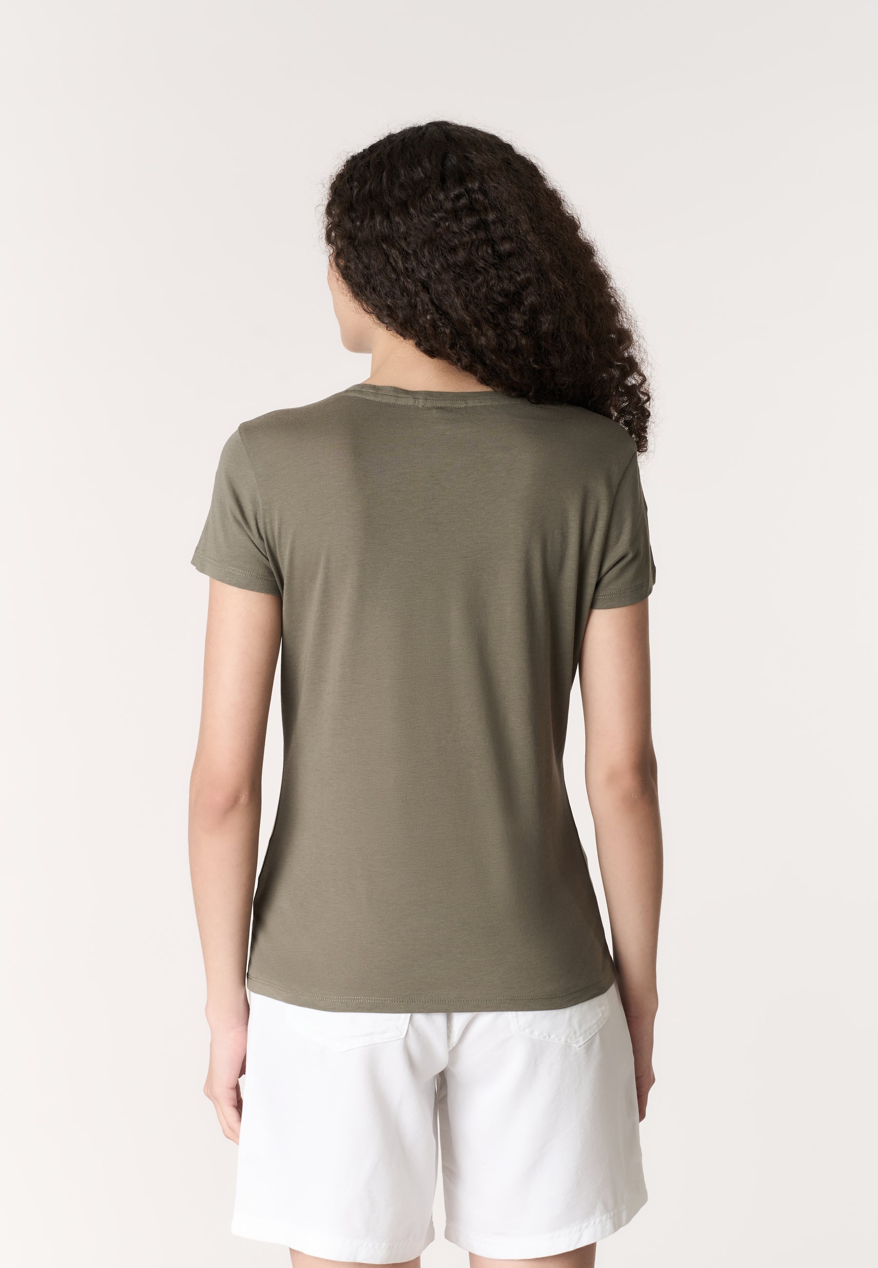T-shirt donna in cotone light jersey con logo
