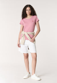 T-shirt donna in cotone light jersey con logo